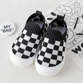 Urban Check | Tênis infantil Slip On Xadrez Preto e Branco Confortável