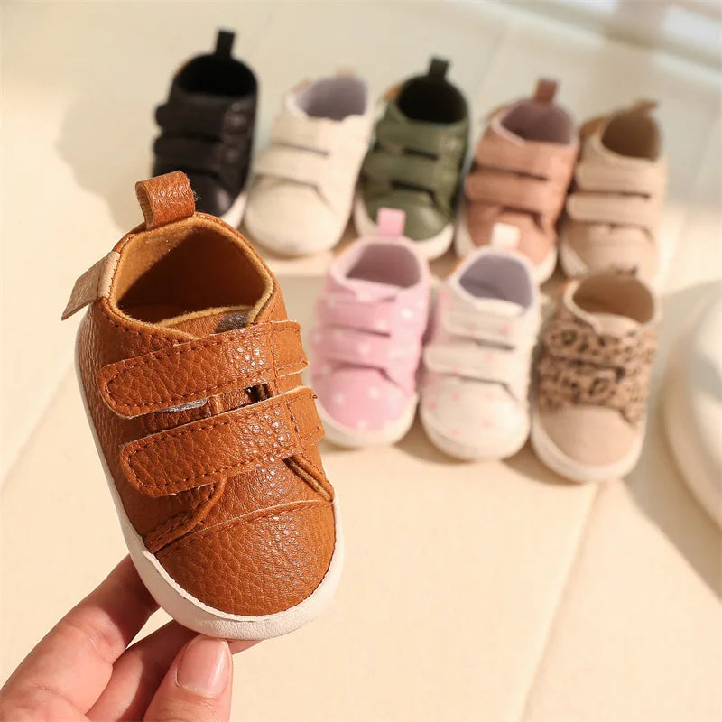 MST Haven – Tênis Infantil Unissex Casual Caramelo com Velcro Antiderrapante