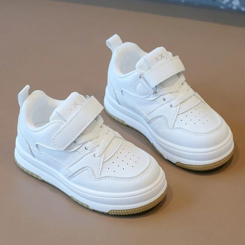 MST Ace – Tênis Infantil Casual Branco Unissex com Velcro