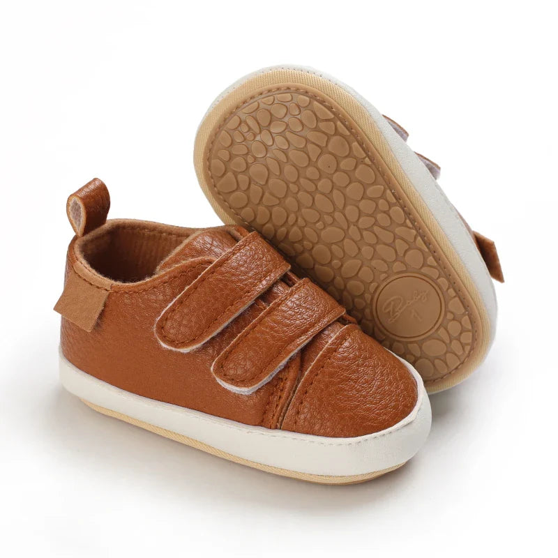 MST Haven – Tênis Infantil Unissex Casual Caramelo com Velcro Antiderrapante