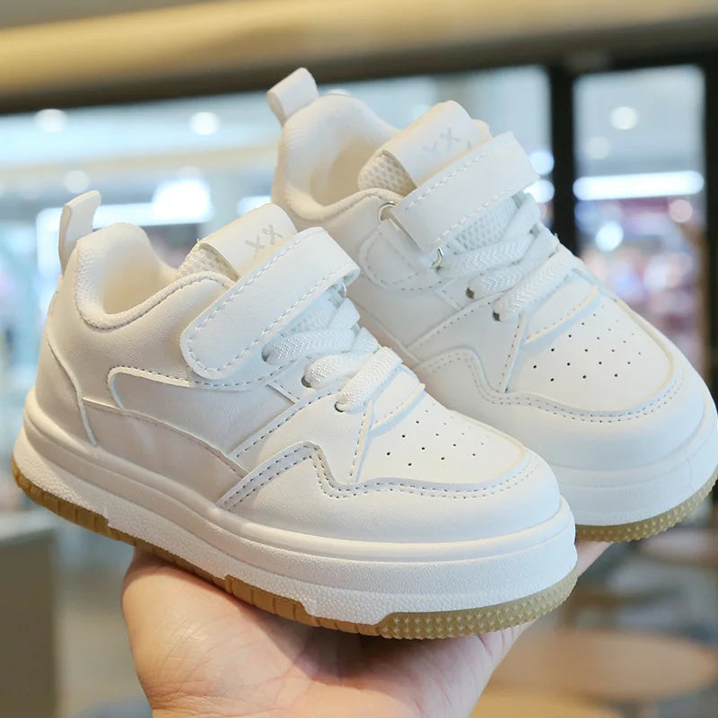 MST Ace – Tênis Infantil Casual Branco Unissex com Velcro
