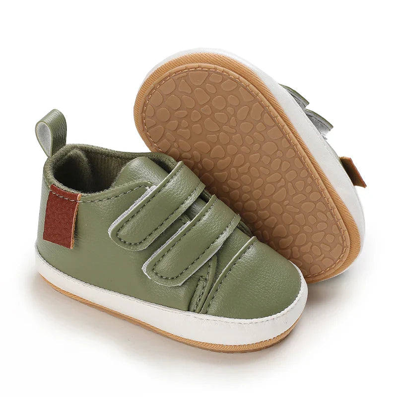 MST Haven – Tênis Infantil Unissex Casual Caramelo com Velcro Antiderrapante
