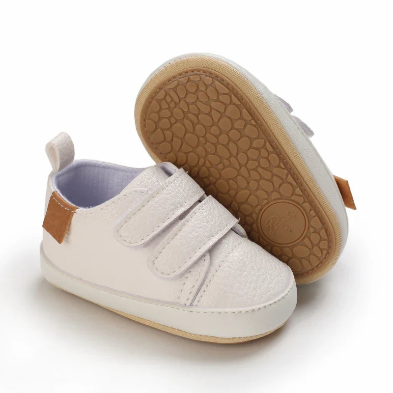 MST Haven – Tênis Infantil Unissex Casual Caramelo com Velcro Antiderrapante