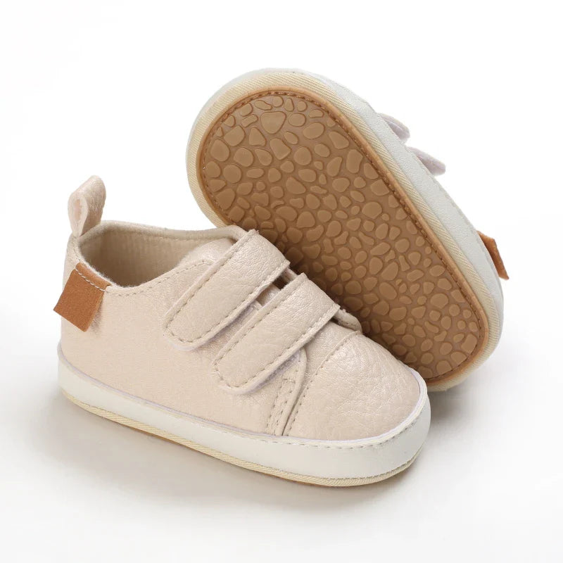 MST Haven – Tênis Infantil Unissex Casual Caramelo com Velcro Antiderrapante
